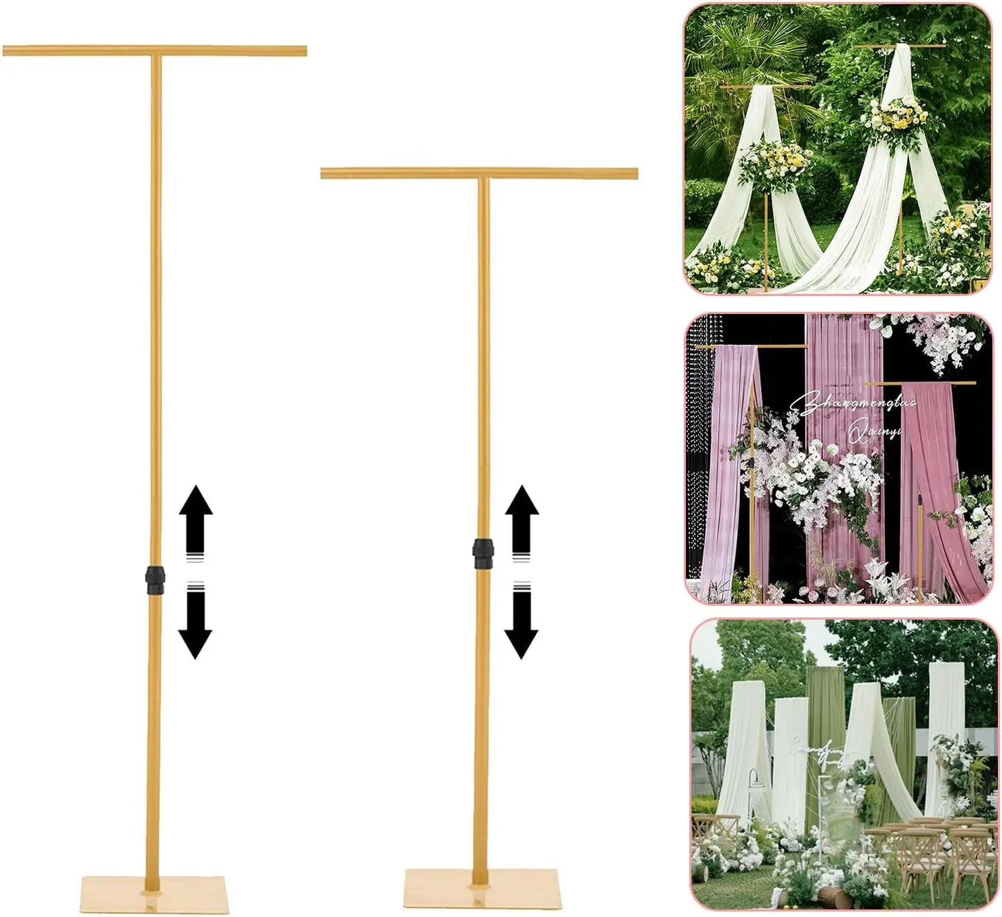 Adjustable Metal Backdrop Stand Support Frame For Party Decor
