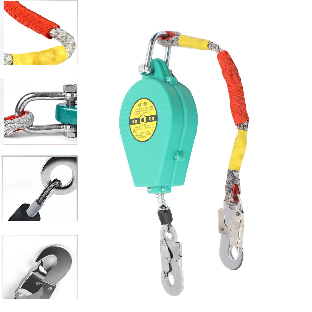 Self Retracting Lifeline Fall Arrester With Alloy Hook