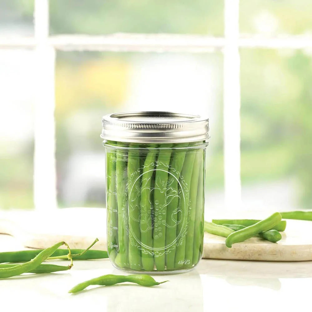 Wide Mouth Mason Glass Jars With Airtight Metal Lids
