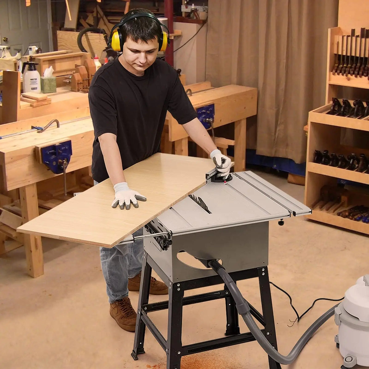Studyset Portable Table Saw With Adjustable Stand For Woodworking