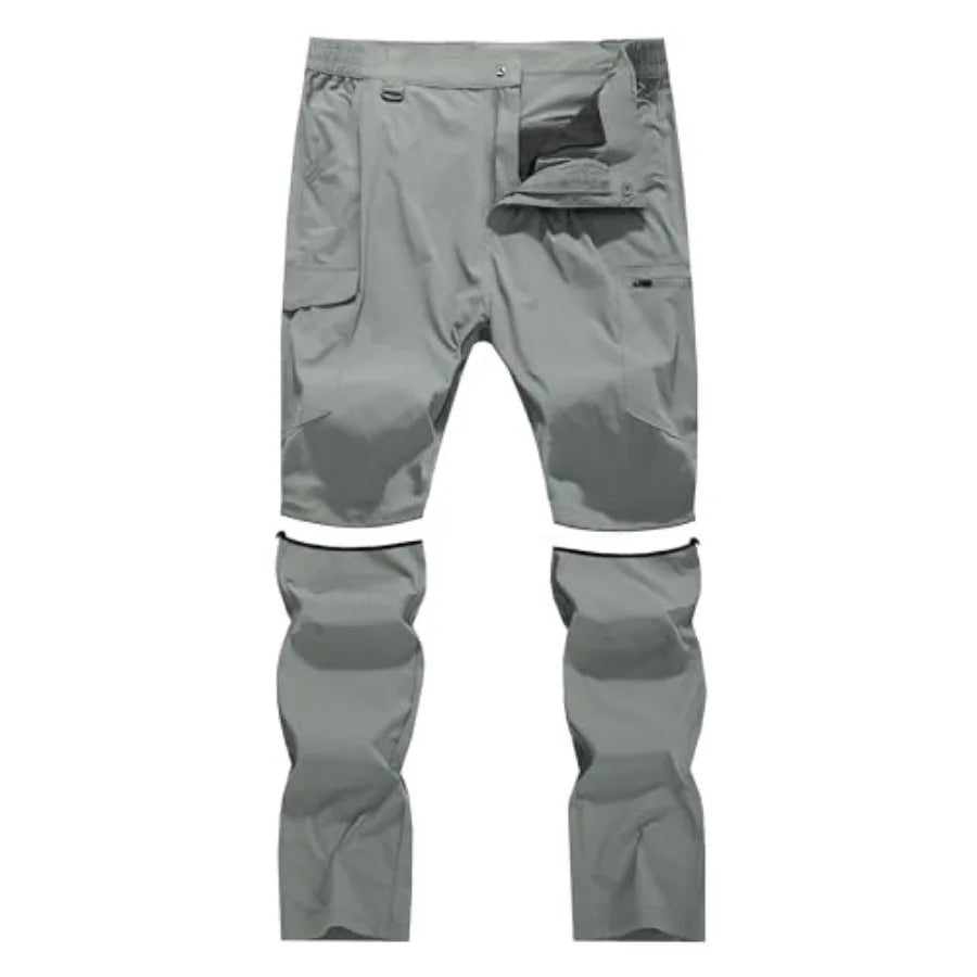Men's Hiking Convertible Zip Off Pants Outdoor Waterproof Quick Dry Lightweight Fishing Safari Travel Cargo Work Pants