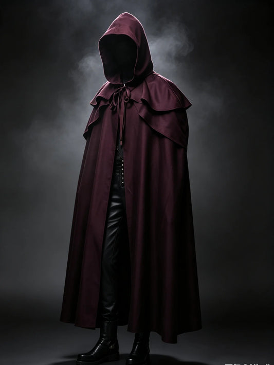 Medieval Hooded Cloak Cape for Ranger Wizard Cosplay Costume