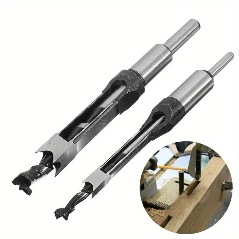 Carbon Steel Square Auger Mortising Woodworking Drill Bit Set