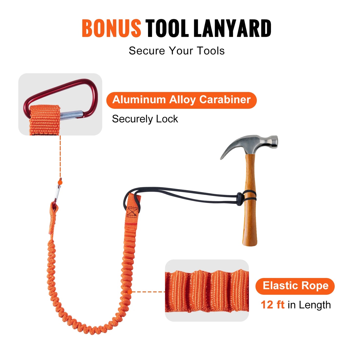 Steel Wire Flip Line Kit Snap Hooks Rope Grab Tree Climbing Accessories