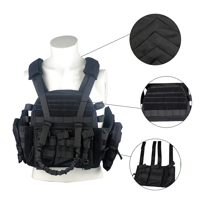 LQARMY Modular 1000D Nylon Plate Carrier Tactical Vest