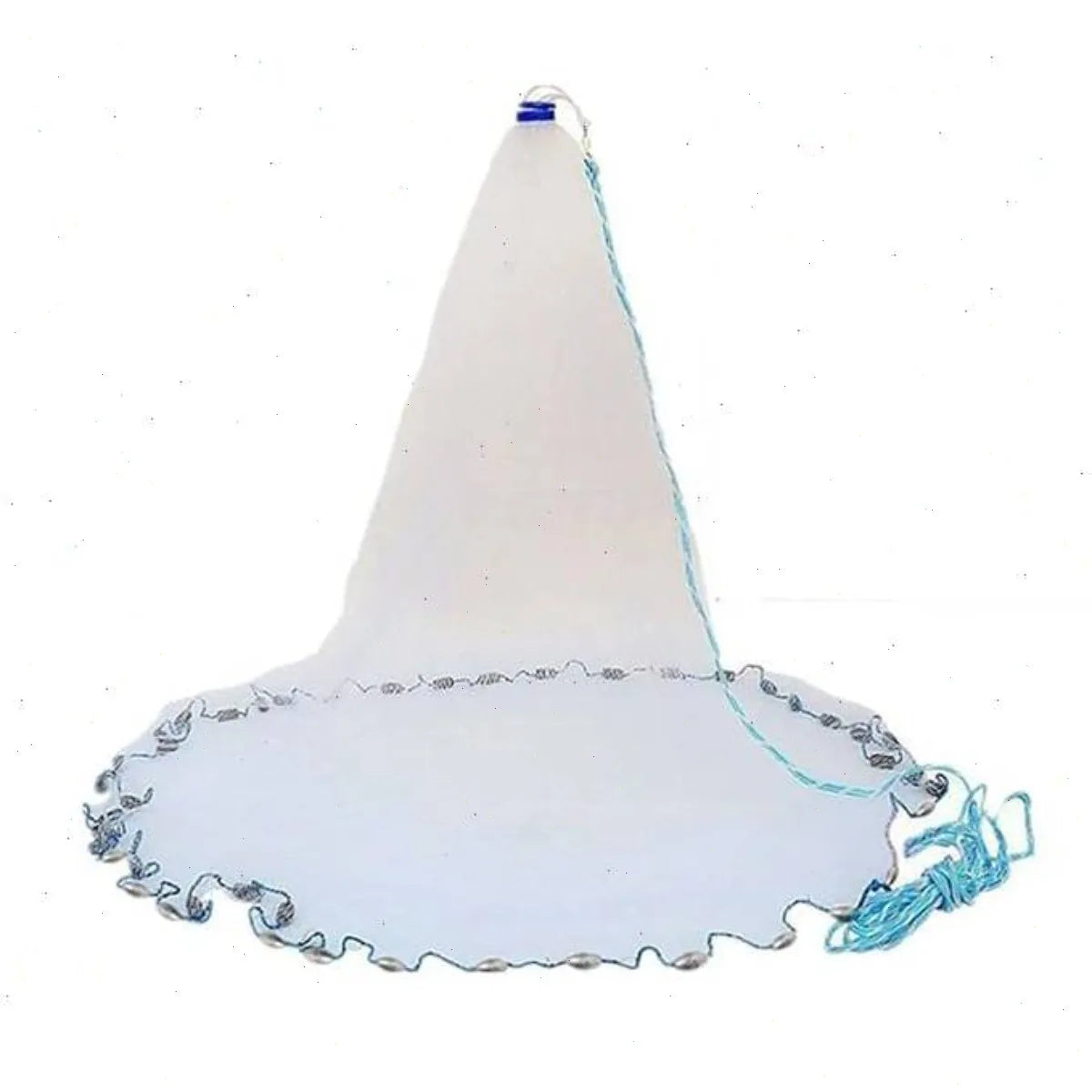 Monofilament Bait Net With Heavy Steel Sinkers For Fishing