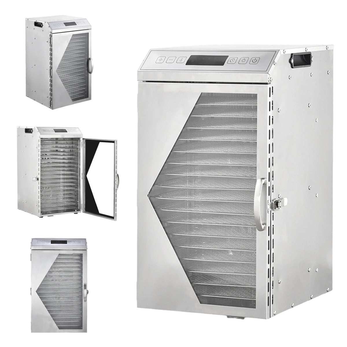 Stainless Steel Electric Food Dehydrator With Adjustable Thermostat