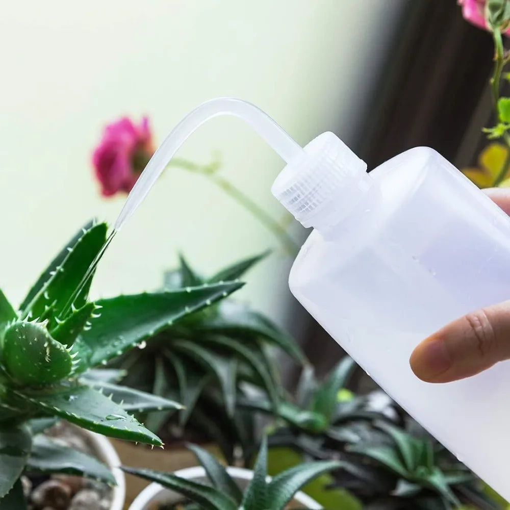 250ml and 500ml Plastic Squeeze Wash Bottle Set for Precise Plant Watering Indoor Succulent Care Gardening Tool Watering Can Alternative with Long Spout for Irrigation Misting Sprinkling and Cleaning