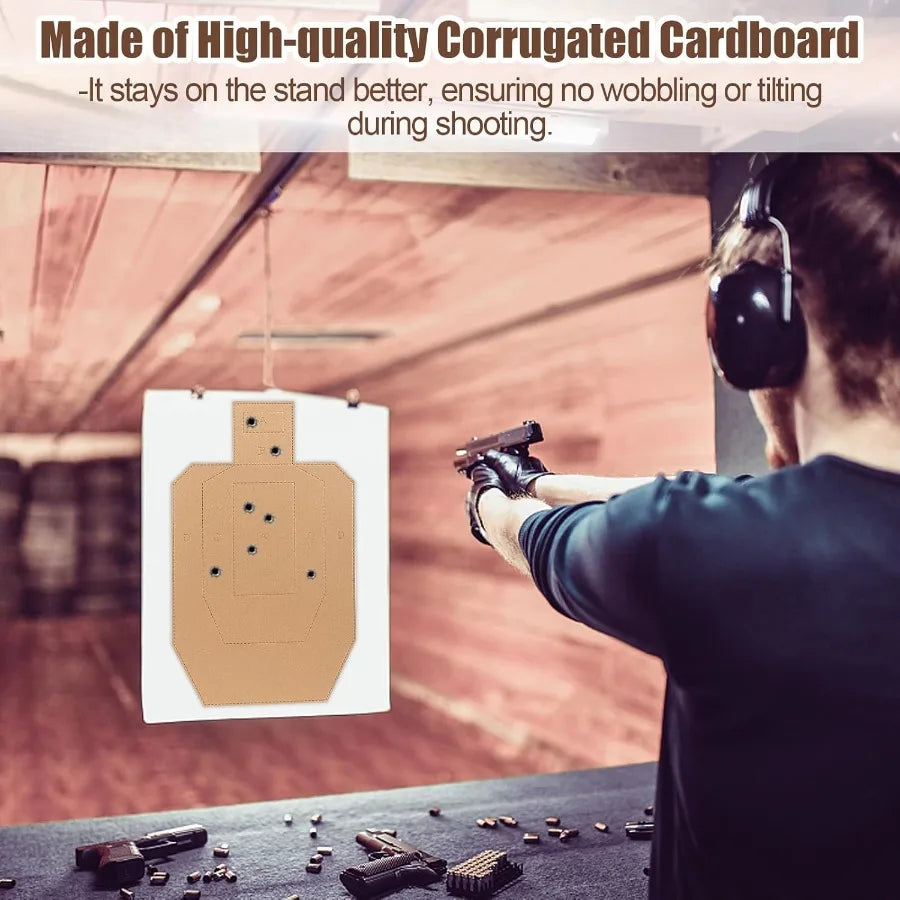 Shooting Targets Silhouette Tactical Cardboard Targets for Shooting Range Practice Competitions SelfDefense Training Durable an