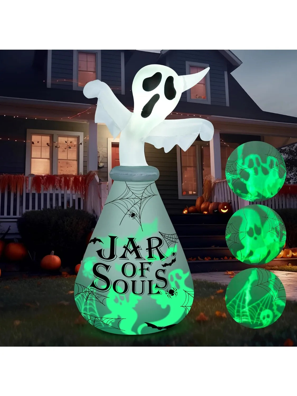 Joyfy Ghost Inflatable Outdoor Halloween Yard Decoration