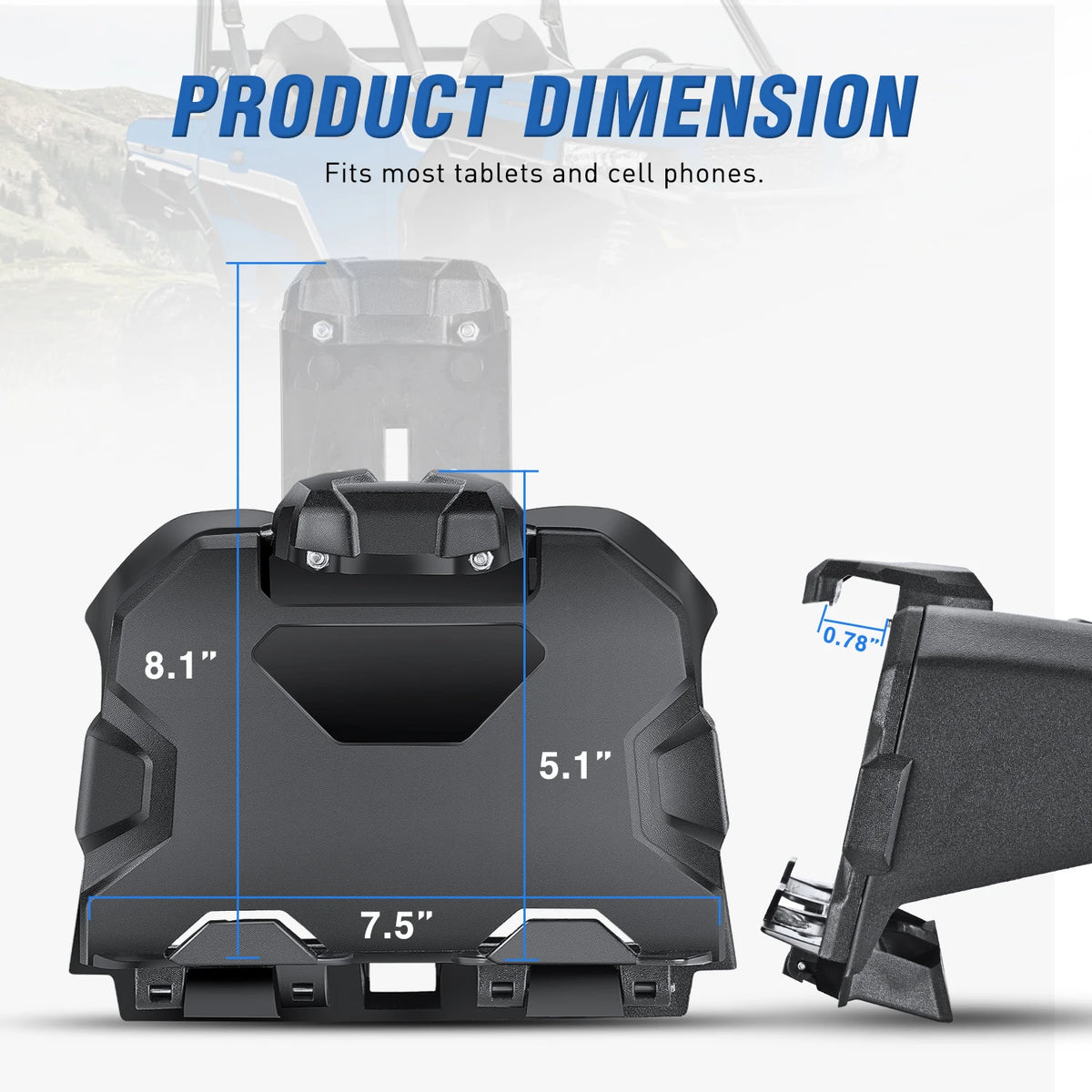 Frokom X3 Electronic Device Tablet Phone Holder with 1 Gal Storage Box Fit for Can Am Maverick X3 All Models Tablet Holder Mount