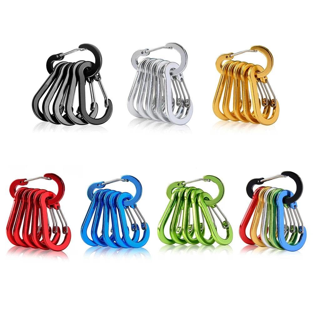 West Biking Multifunctional D Shape Carabiner Spring Snap Clip