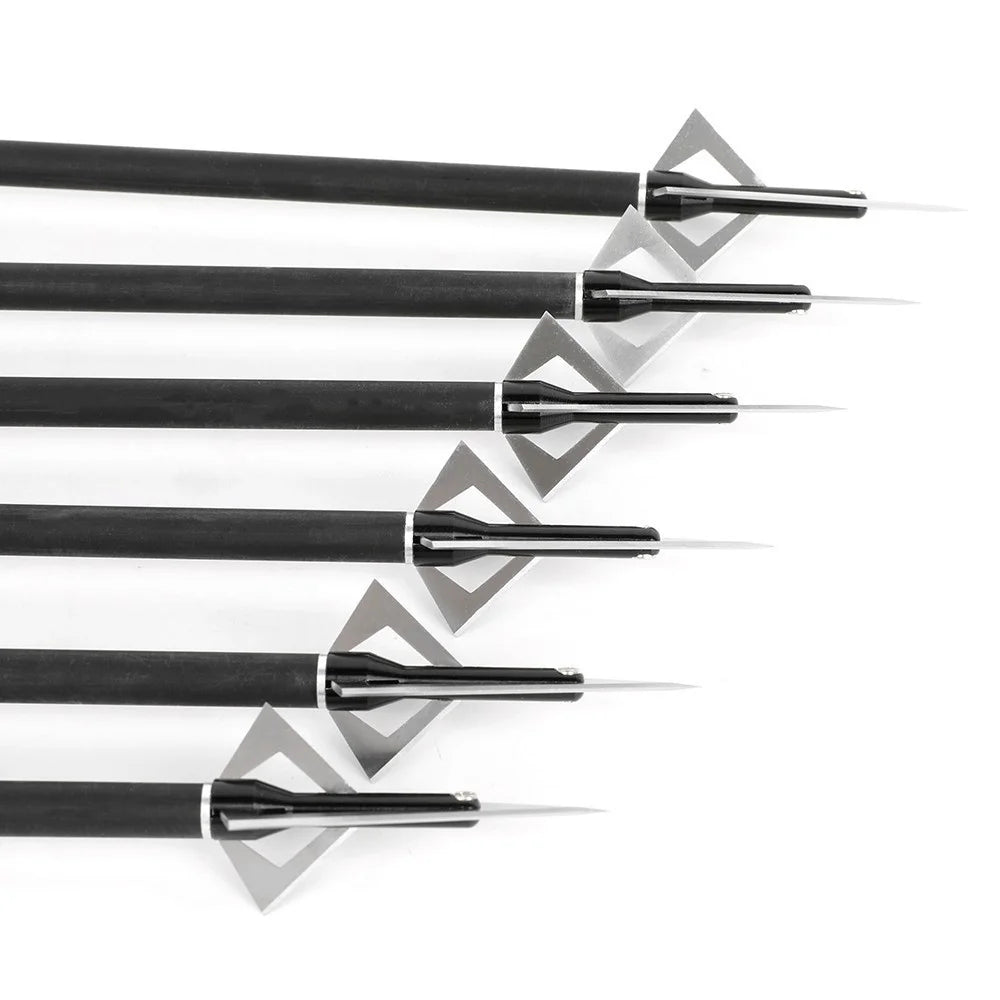 Blade Arrowheads 12pcs 120grain Screw-in Broadheads Made of Durable Aluminum and Steel Sharp Corrosion-Resistant Tips for DIY Arrow Shaft Compound Recurve Bow Hunting Shooting Target Practice Outdoor Archery Accessories
