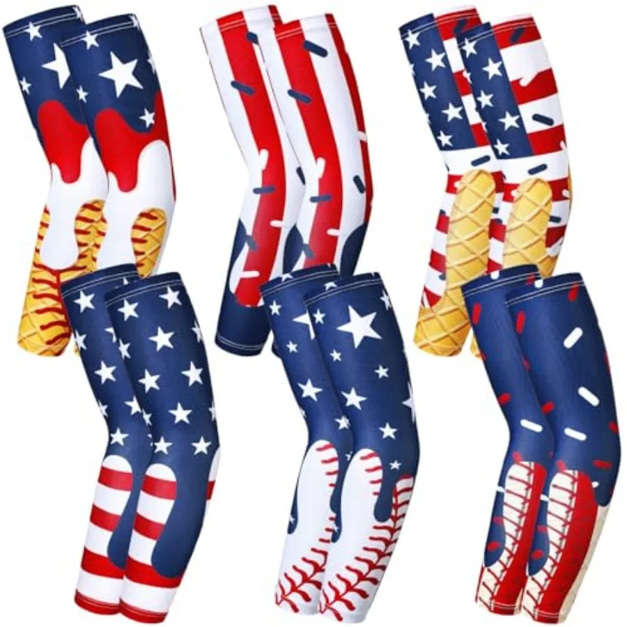 Youth Compression Baseball Arm Sleeves UV Protection Gear
