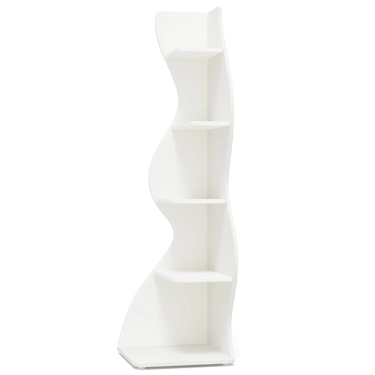 Tribesigns Modern Wooden Corner Bookshelf Wall Mounted Storage Rack