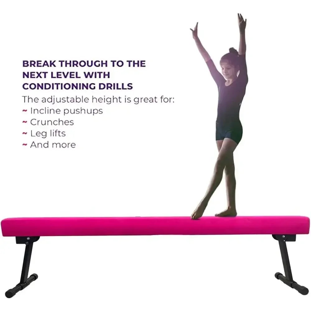 Adjustable Gymnastics Balance Beam for Kids Training and Home Practice