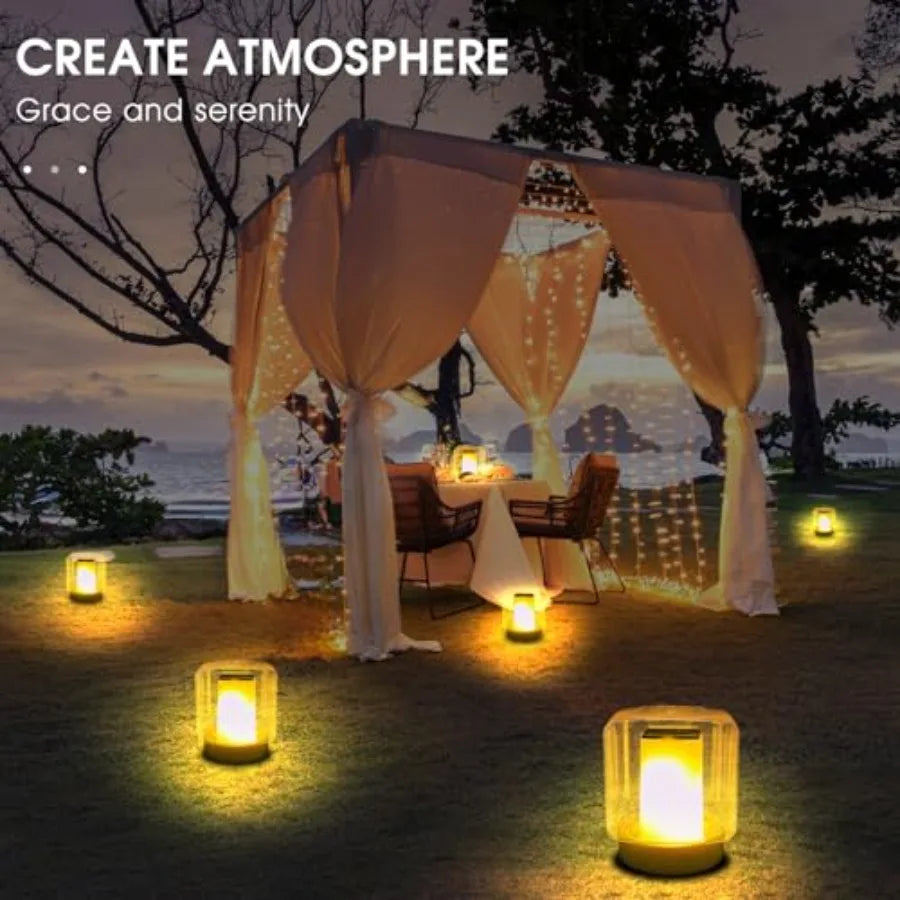 Solar Flame Floating Pool Lights Waterproof Square Glowing Disc