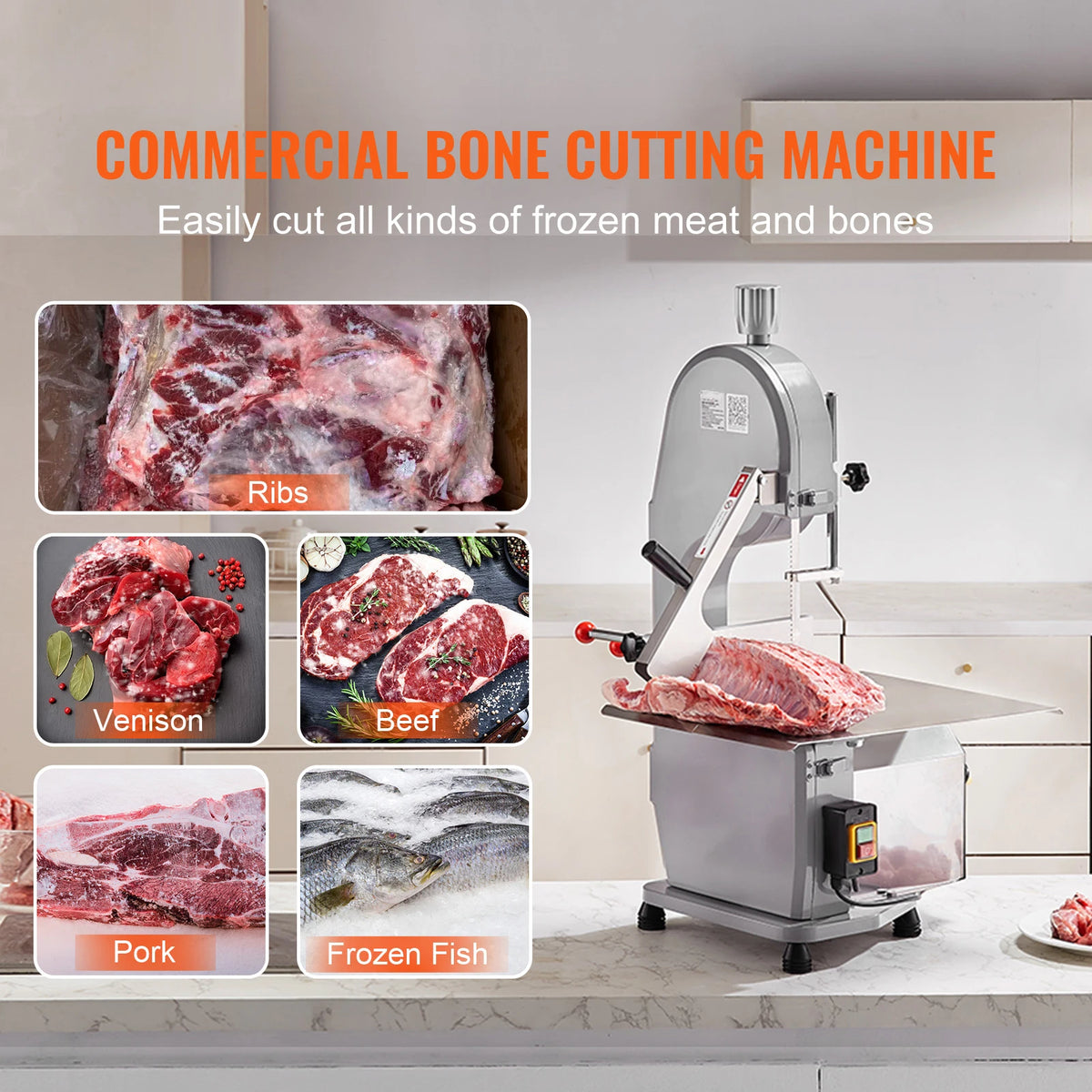 SucceBuy Commercial Electric Meat Bandsaw Bone Saw Machine