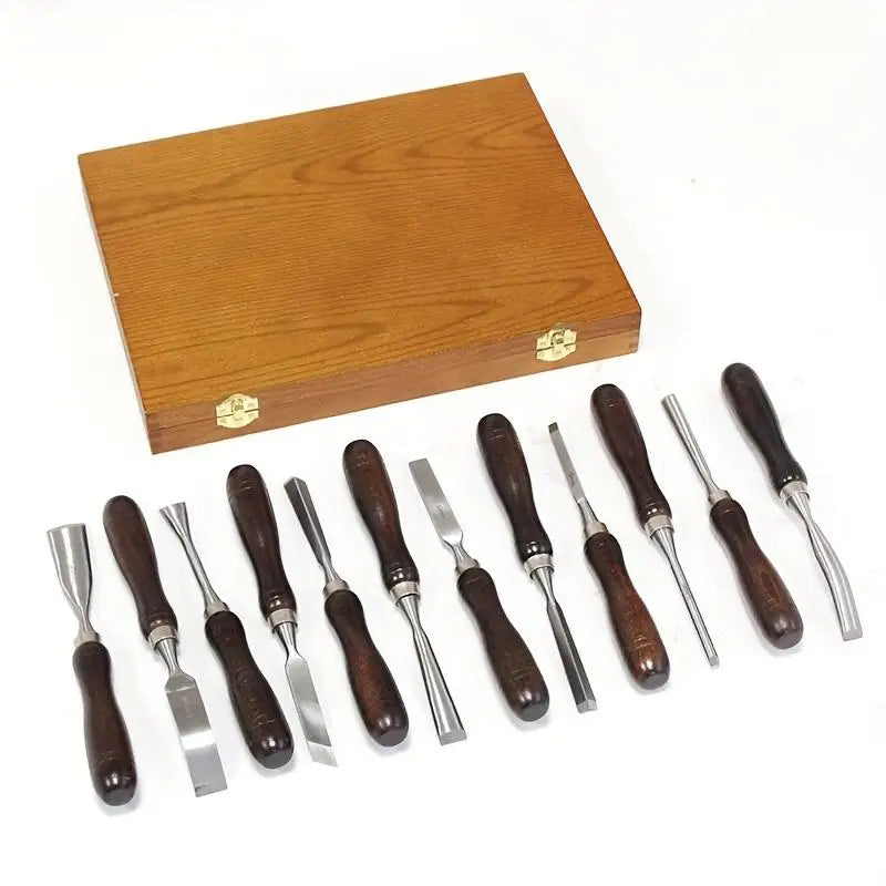 Professional Chrome Vanadium Steel Wood Chisels With Walnut Handle