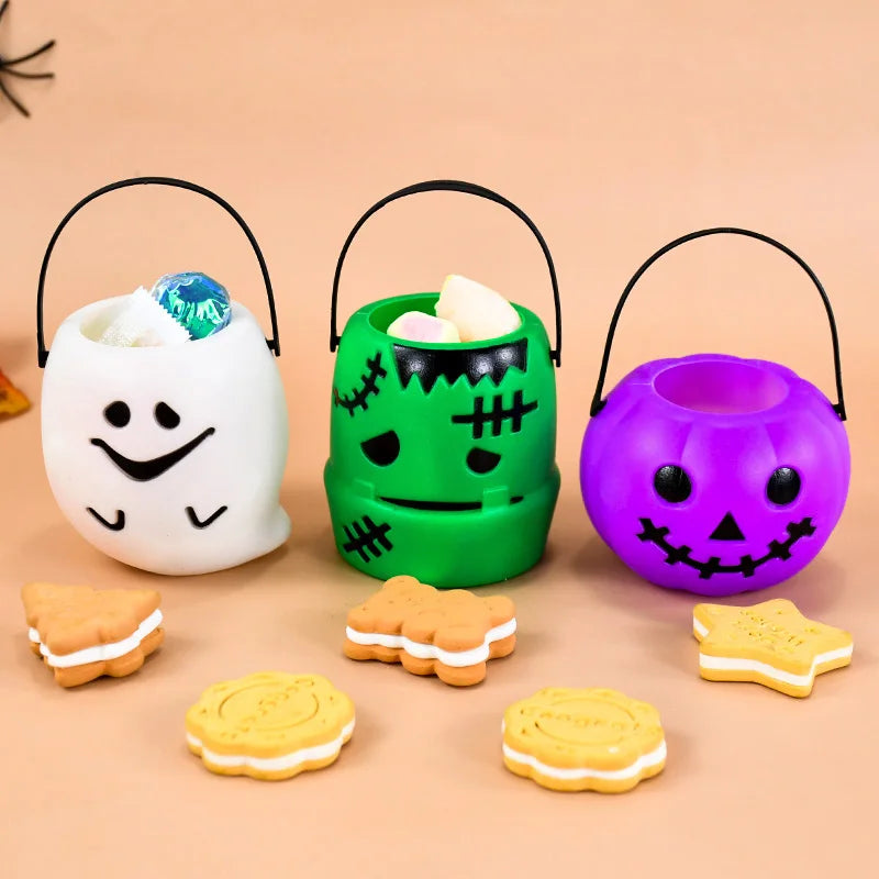Premium Plastic Halloween Pumpkin Candy Bucket for Trick or Treat