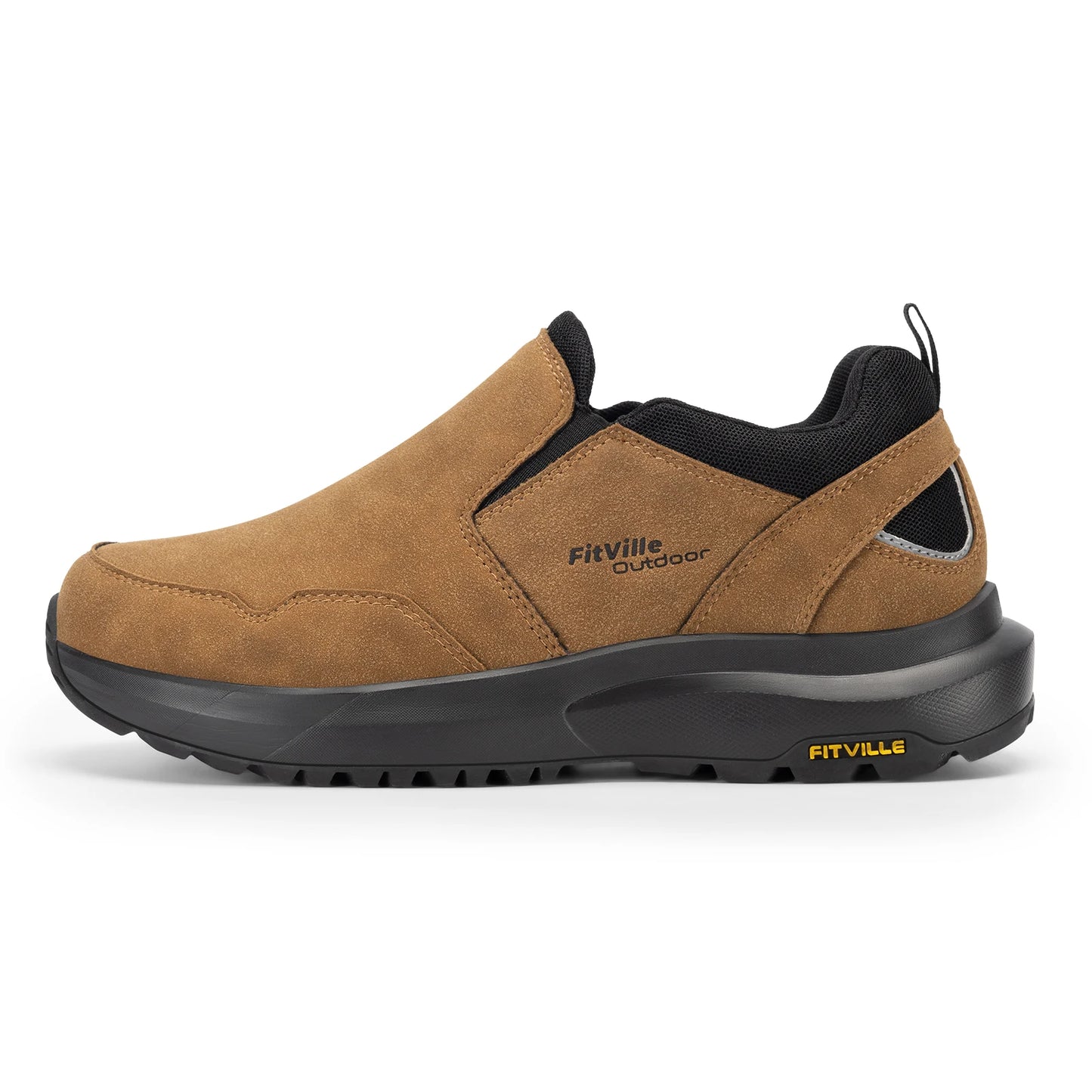 Fitville Men Extra Wide Slip On Hiking Loafers Arch Support