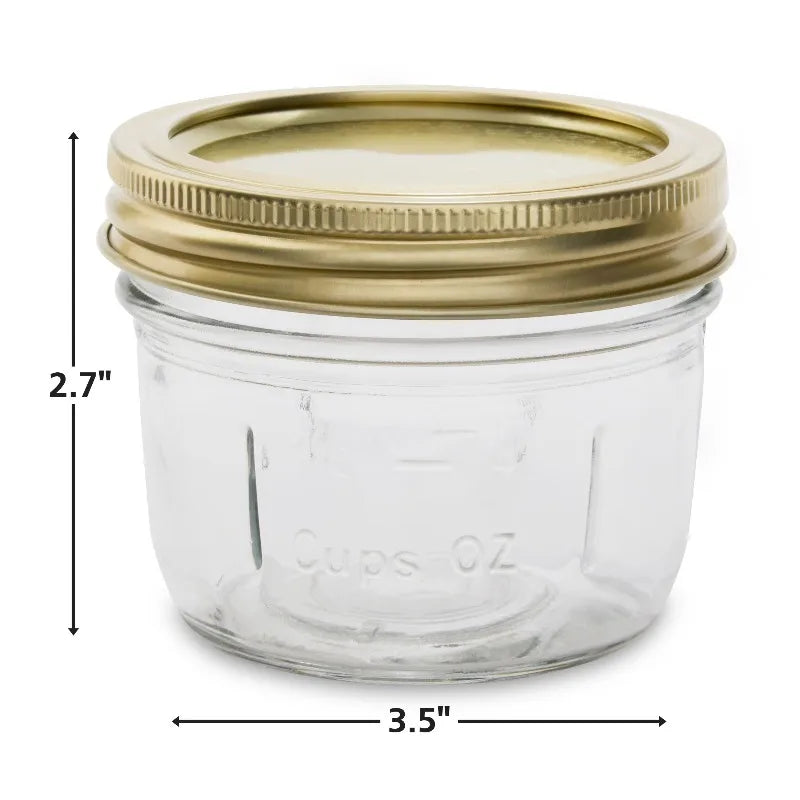 Wide Mouth Mason Glass Canning Jars With Lids And Rings
