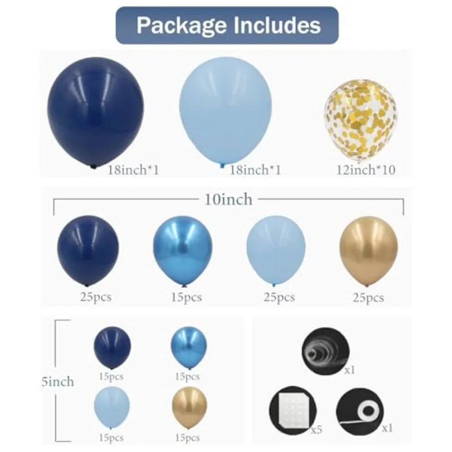 Premium Balloons Arch Kit With Confetti And Chrome Balloons