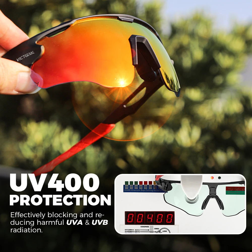Victgoal Photochromic Cycling Sunglasses With UV400 Protection