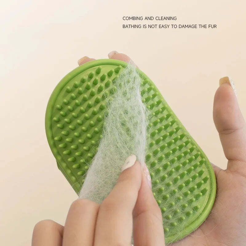 Soft Rubber Pet Bath Brush Comb For Dog Grooming Massage