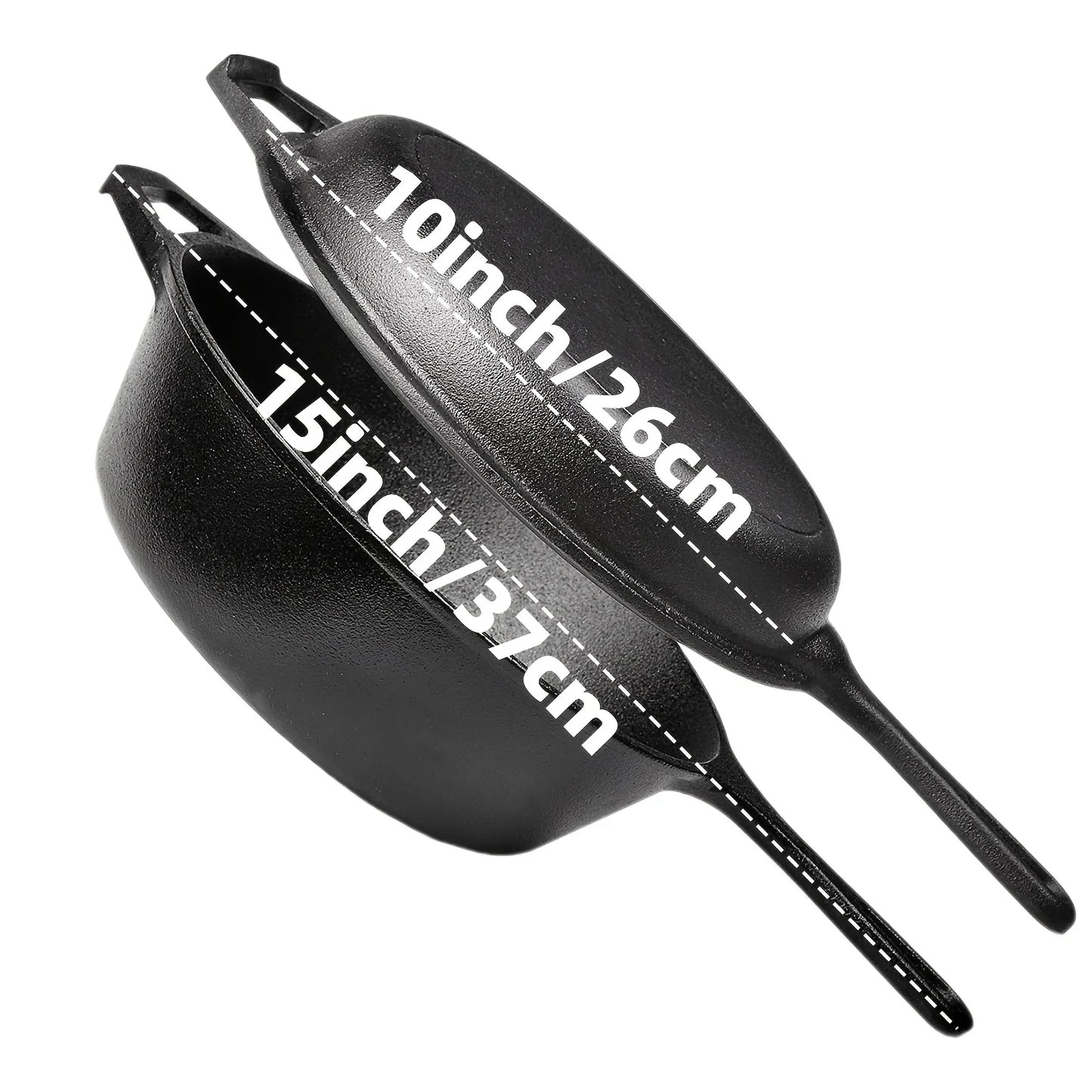 AEDG Preseasoned Cast Iron Skillet Cookware Set For Home