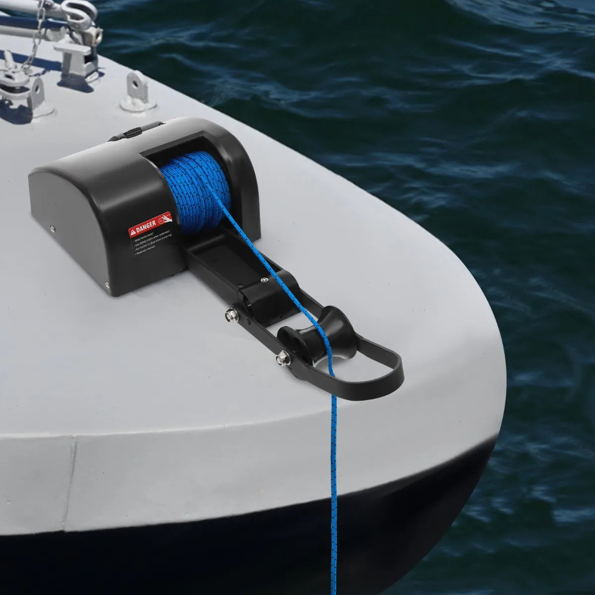 12V Electric Anchor Winch With Remote Control And Rope