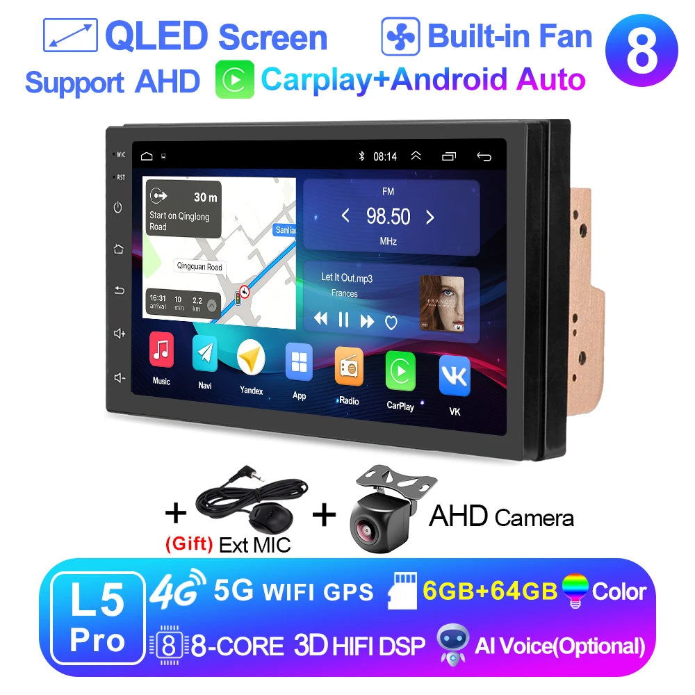 Lehx Android 15 Car Multimedia Player With Wireless Carplay