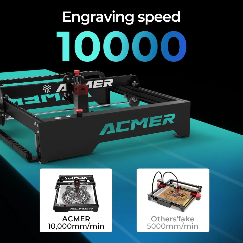 Acmer P1 10W WiFi Controlled Laser Engraver For Woodworking
