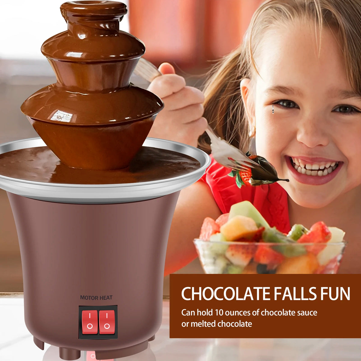Electric 3 Layer Chocolate Fountain Machine For Cheese And Candy