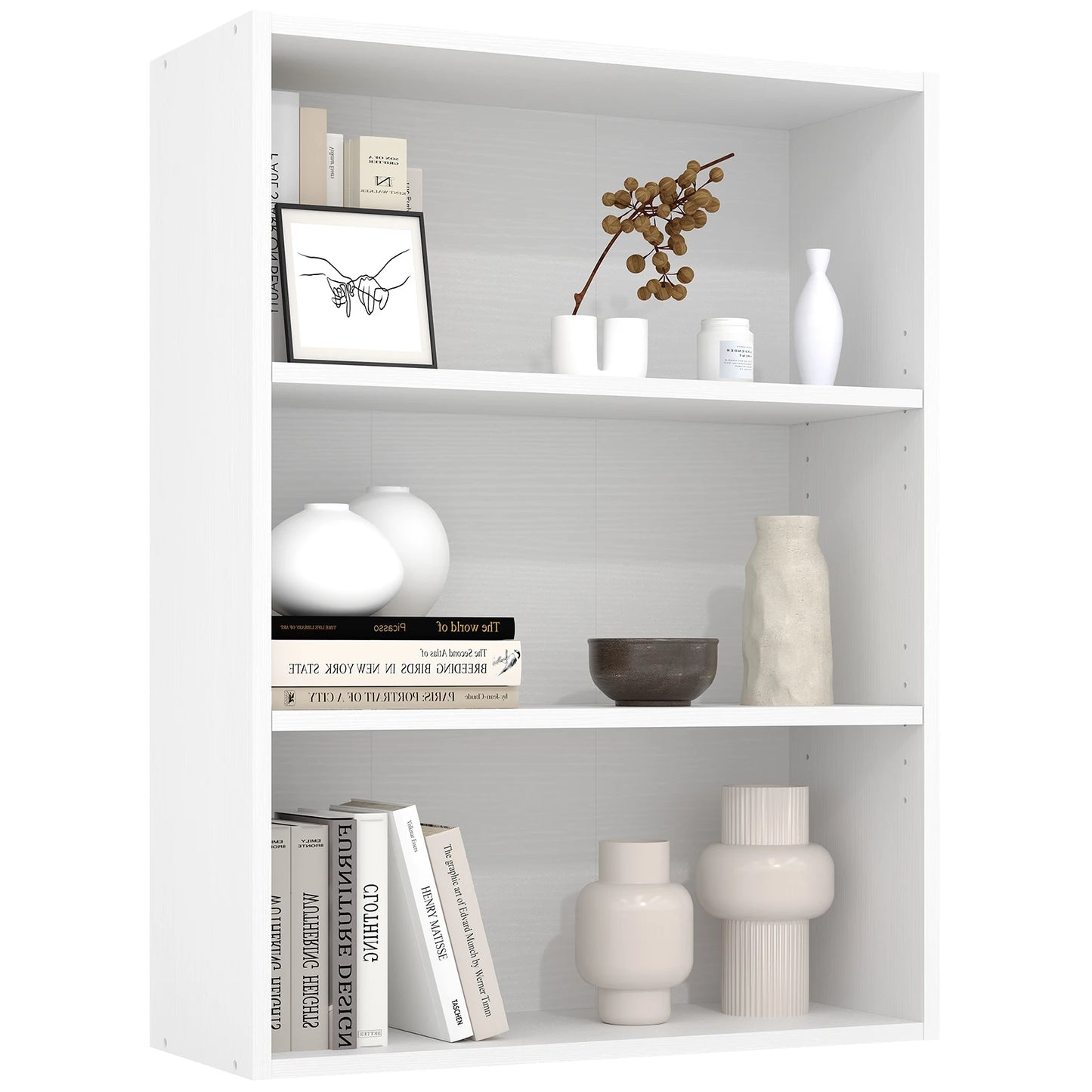 MCQ Wooden Tiered Bookshelf Storage Stand For Home Organization