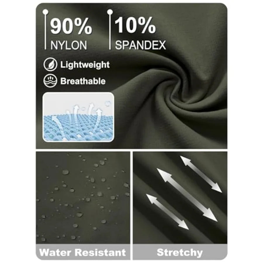 Men's Lightweight Hiking Tactical Pants Waterproof Quick Dry Cargo Work Rain Outdoor Pants 8 Pockets