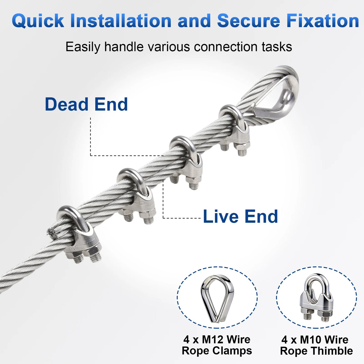 Stainless Steel Aircraft Wire Rope Heavy Duty Winch Cable