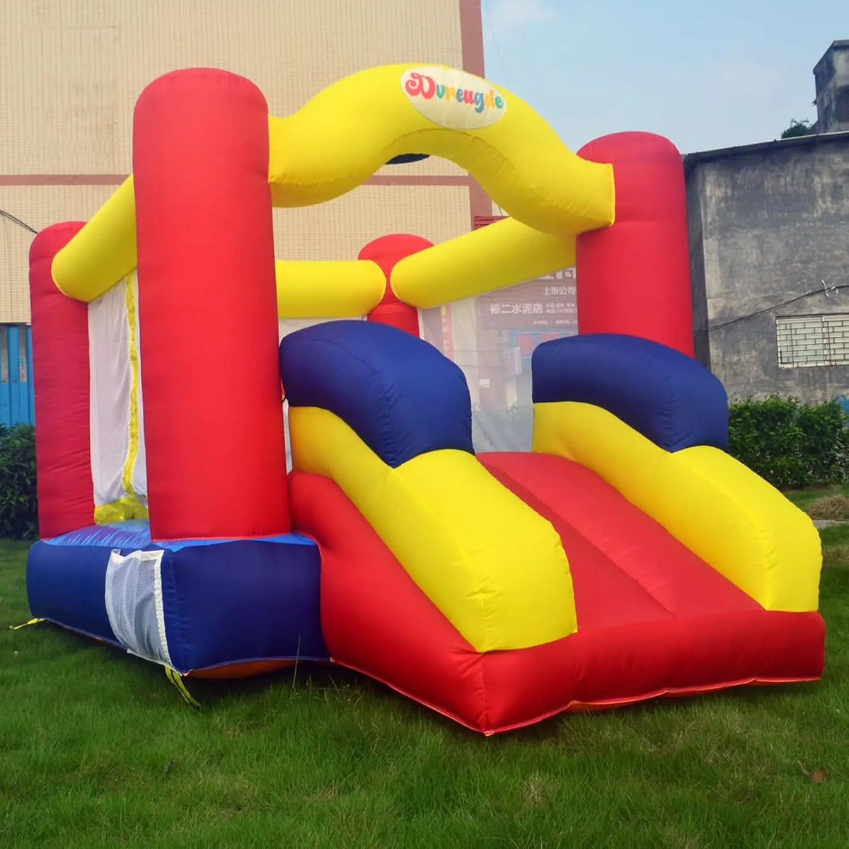 GSF Inflatable Bounce House With Slide And Blower For Kids