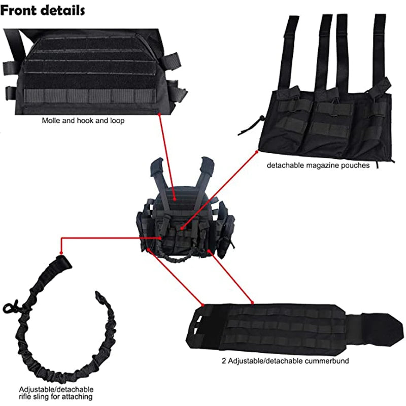 LQARMY Modular 1000D Nylon Plate Carrier Tactical Vest