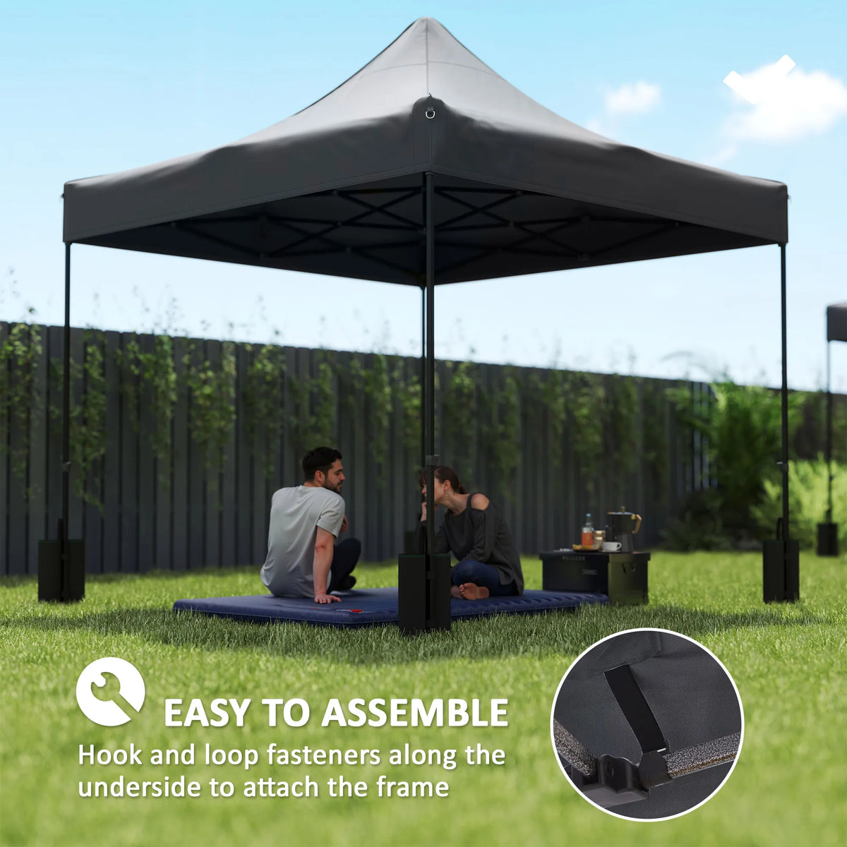Outdoor UPF50 Oxford Canopy Replacement Top For Peak Poles