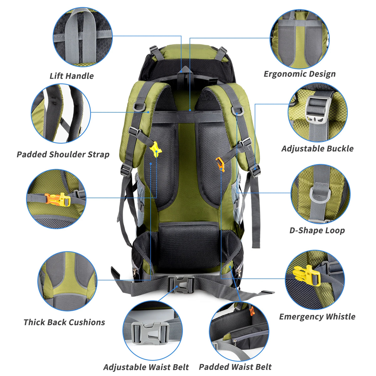 Waterproof Lightweight Hiking Backpack For Outdoor Camping And Travel