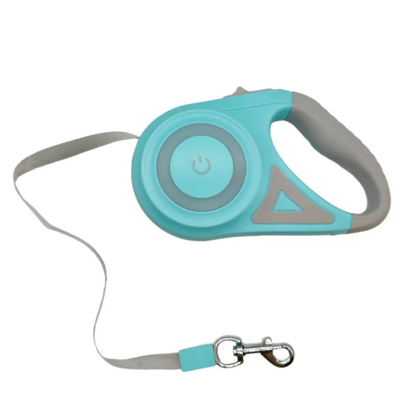 Retractable LED Dog Leash One Hand Brake And Enhanced Visibility