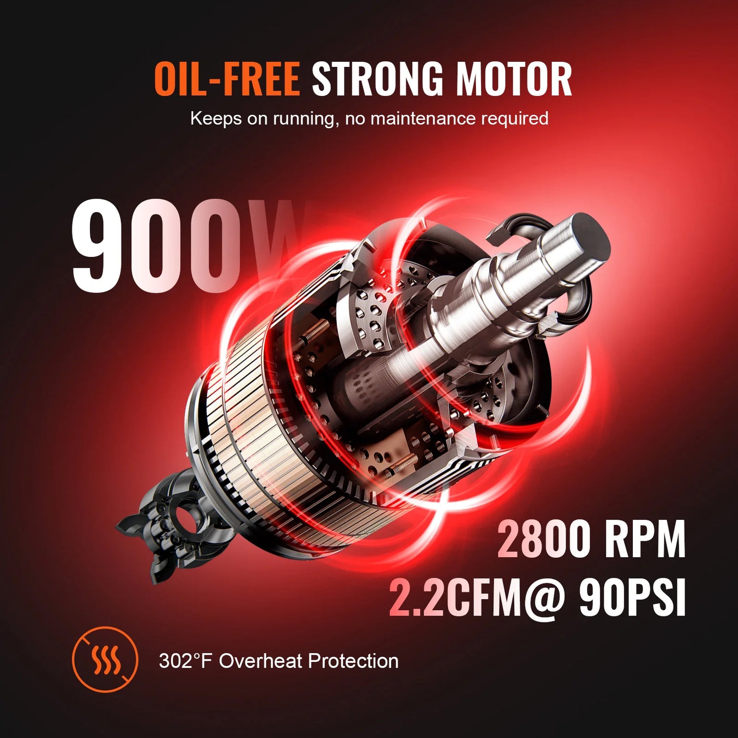 Silent Oil Free Air Compressor For Repair Tire Inflation