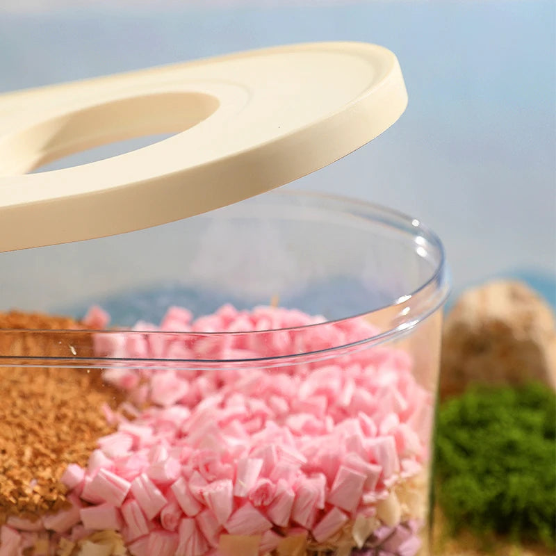 HiMISS Hamster Digging Bucket Acrylic Burrow Hideout Tunnel