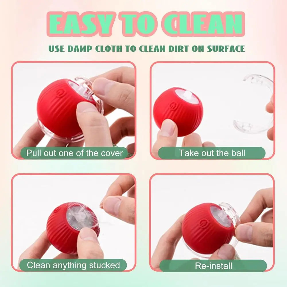 Automatic Interactive Cat Toy With Rolling Electric Ball Mechanism