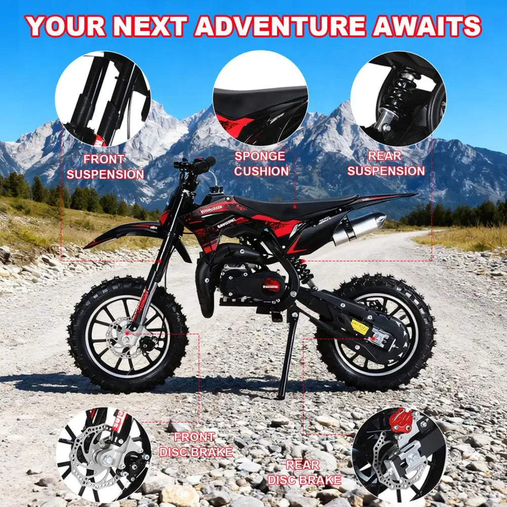 Kids 49Cc Two Stroke Gas Powered Mini Dirt Bike Motorcycle