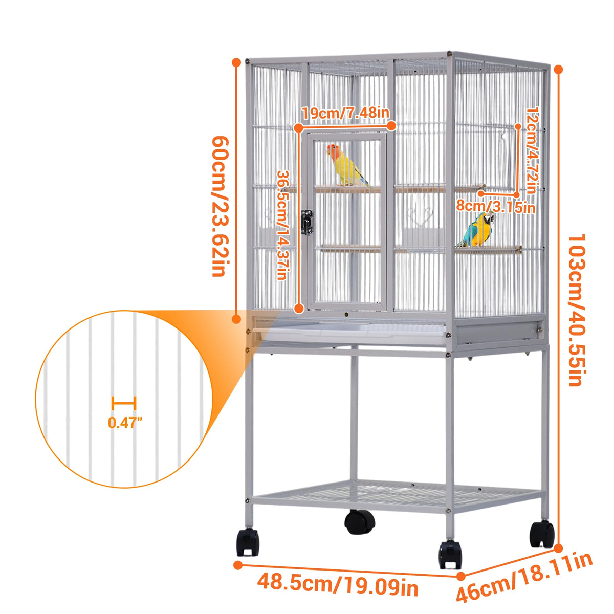 Five Level Metal Small Animal Cage With Wheels And Removable Tray