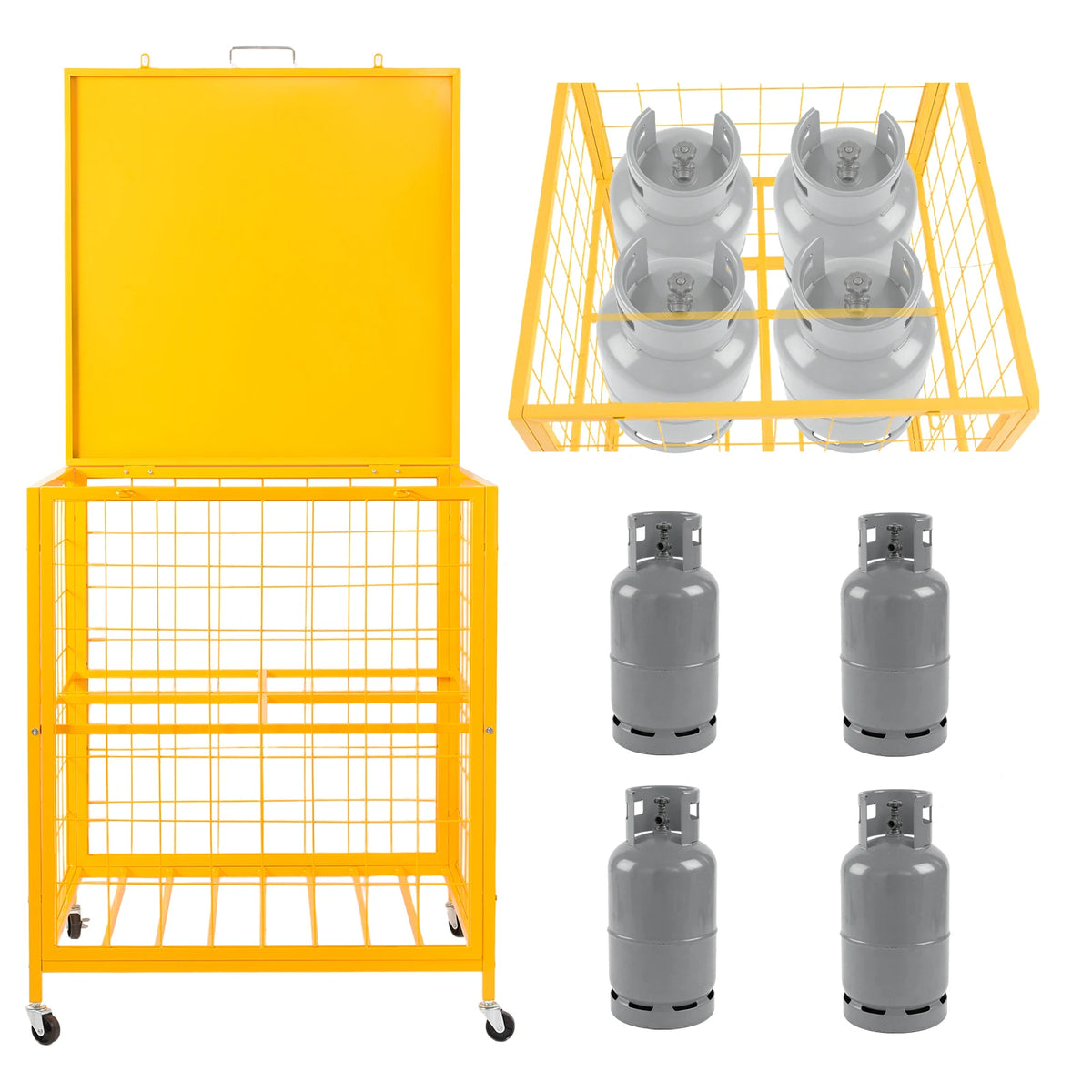 Heavy Duty Steel Propane Tank Storage Box For Outdoors