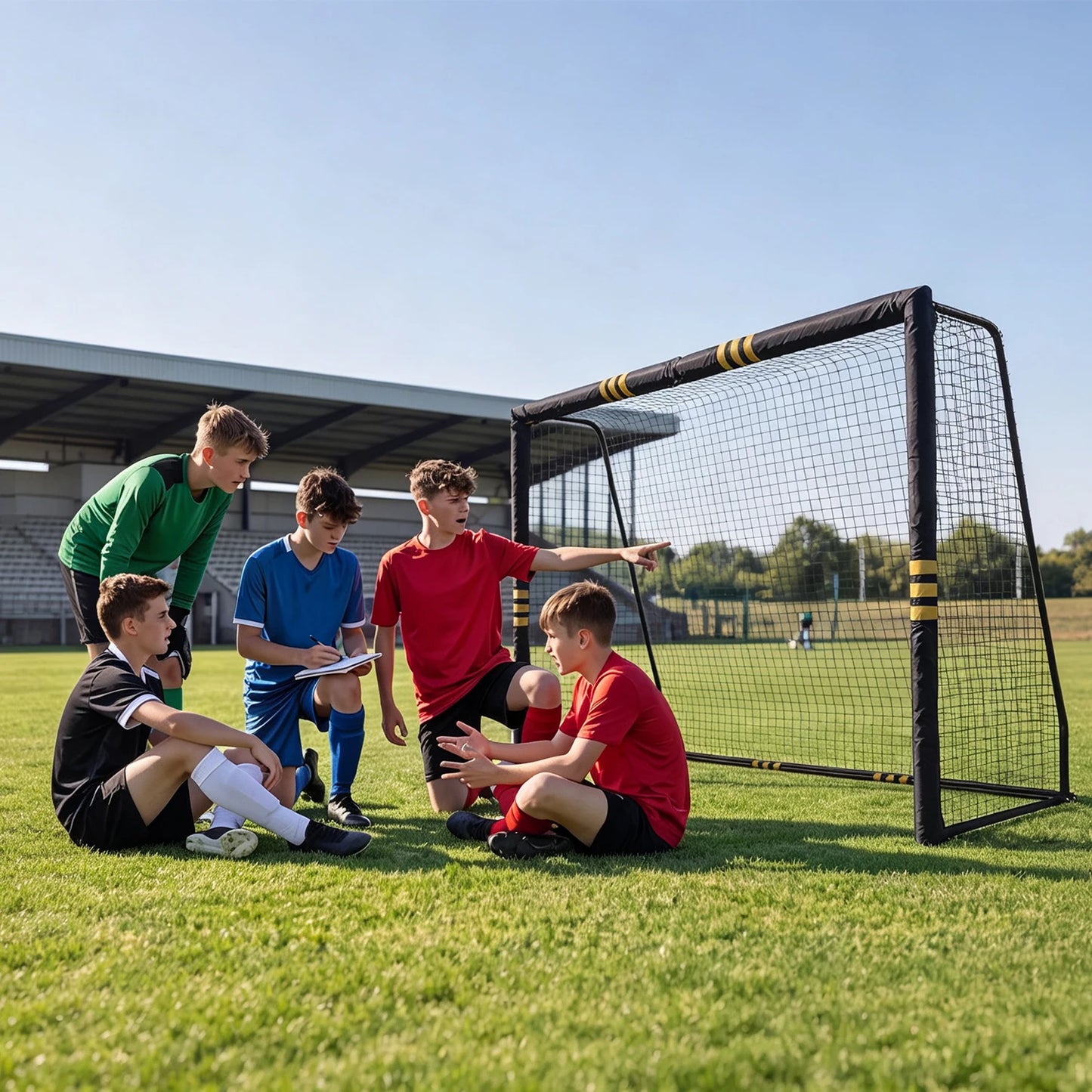 HiMiss Heavy Duty Portable Soccer Goal For Backyard Training