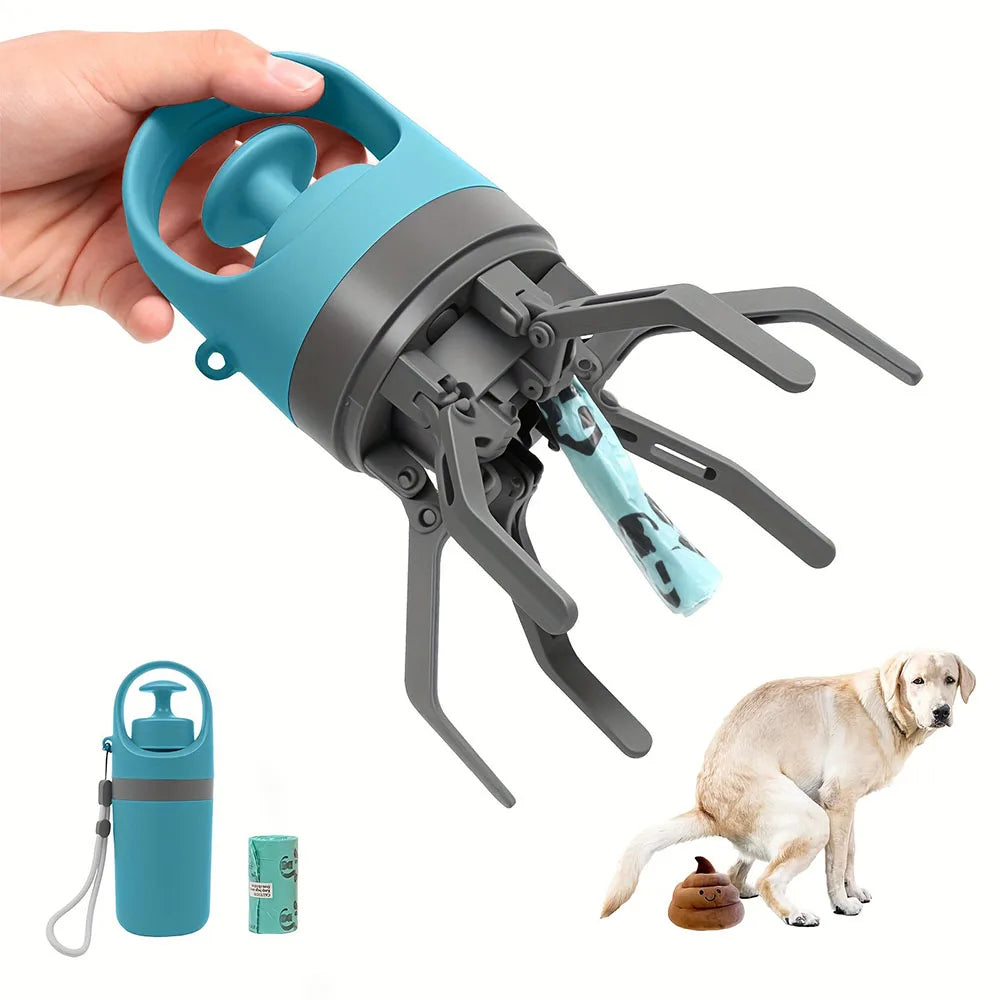 Portable One Hand Dog Pooper Scooper With Bag Dispenser